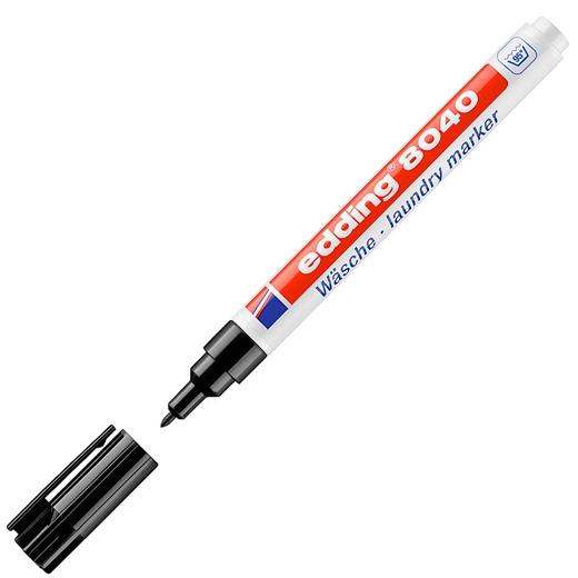 EDDING MARCADOR TEXTIL PERMANENTE 8040 P/REDONDA NEGRO - Pack de 10 unidades