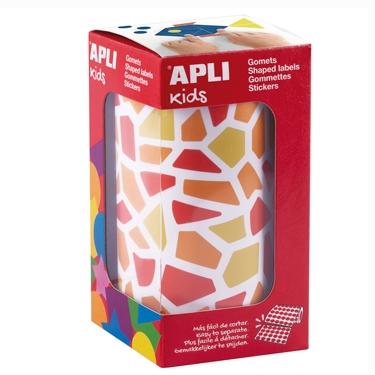 APLI GOMETS MOSAICOS REMOVIBLES 2460U 30 HOJAS TONOS ROJOS SURTIDOS - Color no elegible