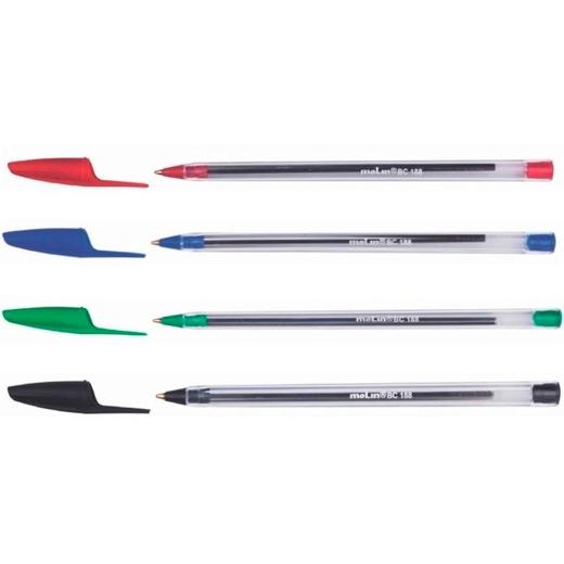 MOLIN BOLÍGRAFO BASIC CRISTAL BALL POINT PEN ROJO - Pack de 50 unidades