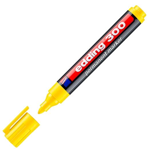 EDDING MARCADOR PERMANENTE 300 P/REDONDA AMARILLO - Pack de 10 unidades