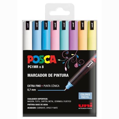 POSCA ESTUCHE BASIC MARCADOR PC-1MR/8C COLORES SURTIDO PASTEL -8U- - Color no elegible