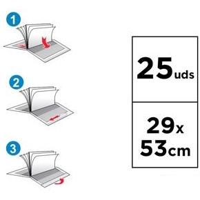 MP FORRO DE LIBROS 29CM ANTIRASGADO 130 MICRAS AJUSTABLE CAJA 25 TRANSPARENTE