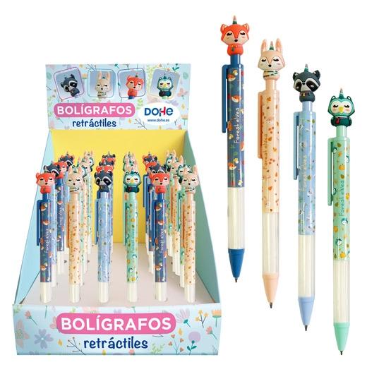 DOHE BOLÍGRAFO RETRÁCTIL FOREST ELVES 4 MODELOS TINTA AZUL EXPOSITOR DE 36 C/SURTIDOS - Color no elegible