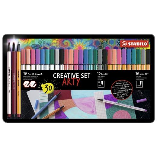 STABILO ROTULADORES CREATIVE SET ARTY ESTUCHE DE METAL 30 C/SURTIDOS - Color no elegible