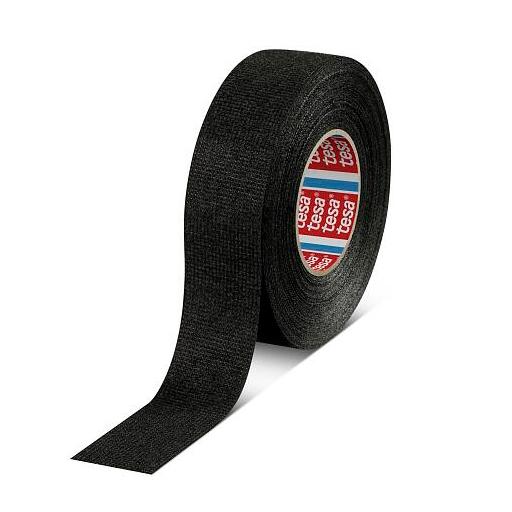 TESA CINTA ADHESIVA RESISTENTE PARA CABLEADO 19MM X 15M TEXTIL NEGRO - Pack de 8 unidades
