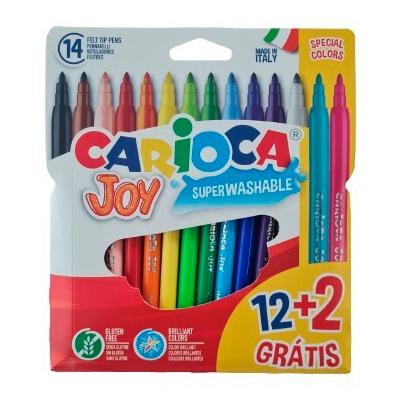 CARIOCA ROTULADORES JOY SUPER LAVABLES ESTUCHE 12+2 GRATIS C/SURTIDOS - Color no elegible