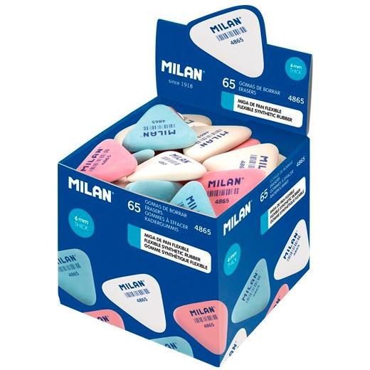 MILAN GOMA 4865 MIGA DE PAN FLEXIBLE TRIANGULAR PEQUEÑA CAJA EXPOSITORA 65 UD C/SURTIDOS - Color no elegible