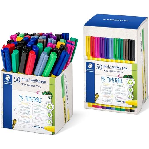 STAEDTLER ROTULADORES NORIS WRITING PEN 307 PUNTA FINA C/SURTIDOS CAJA EXPOSITORA 50 UD - Color no elegible