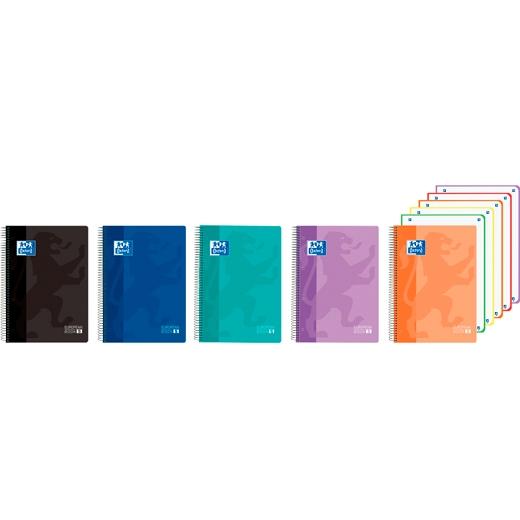 OXFORD CUADERNO EUROPEANBOOK 5 CLASSIC 120H A4+ 5X5 WRITE&ERASE T/PLÁSTICO C/SURTIDOS VIVOS - Pack de 5 unidades - Color no elegible