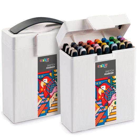CARIOCA PLUS SKETCH MARKER DOBLE PUNTA CINCEL/PINCEL COLORES SURTIDOS CAJA PREMIUM 32 UD - Color no elegible