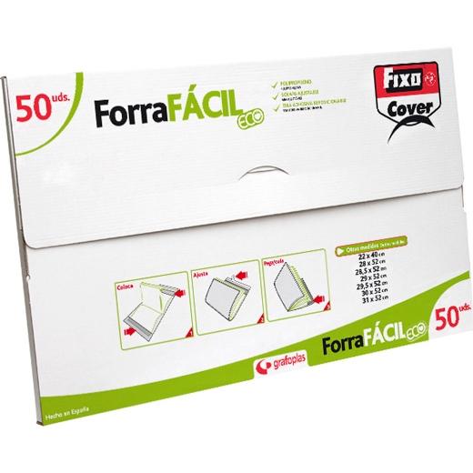 FIXO FORRO LIBROS FORRAFÁCIL ECO AJUSTABLE PP 295X520MM CAJA 50 UD