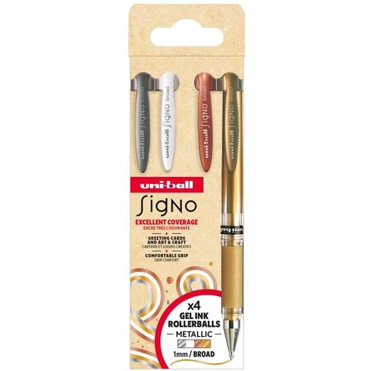 UNIBALL ROLLERBALL SIGNO BROAD UM-153 1.0MM SURTIDO NO.1 SET 4 UD - Color no elegible