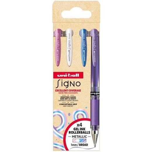 UNIBALL ROLLERBALL SIGNO BROAD UM-153 1.0MM SURTIDO NO.2 SET 4 UD - Color no elegible