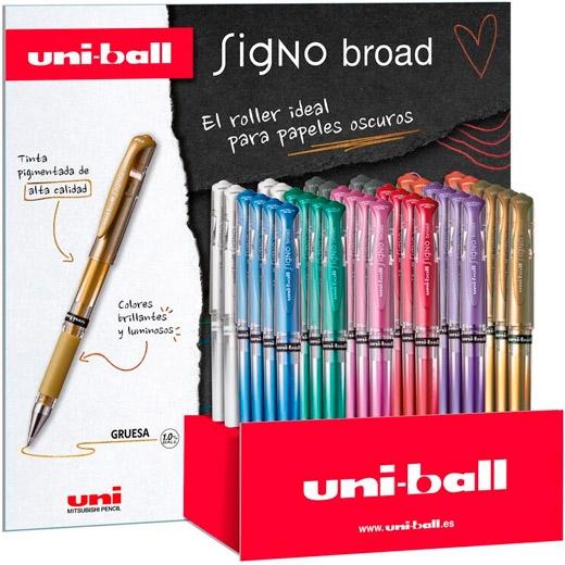 UNIBALL ROLLERBALL SIGNO BROAD UM-153 1.0MM SURTIDO METÁLICO EXPOSITOR 36 UD - Color no elegible