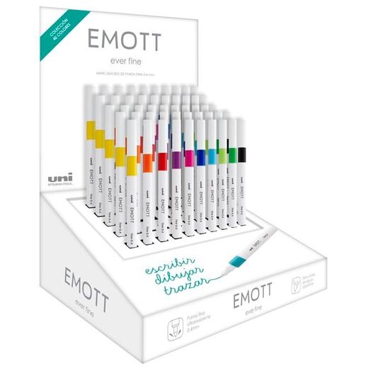 UNIBALL EMOTT ROTULADORES DE ESCRITURA Y DIBUJO 10 COLORES SURTIDOS EXPOSITOR 50 UD - Color no elegible