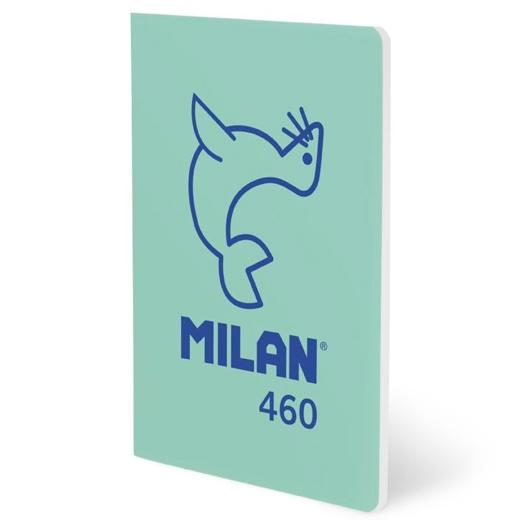 MILAN LIBRETA GRAPADA A5 24H PAPEL BLANCO 95GR LÍNEA 7MM COLECCIÓN 460 SINCE 1918 VERDE - Pack de 6 unidades