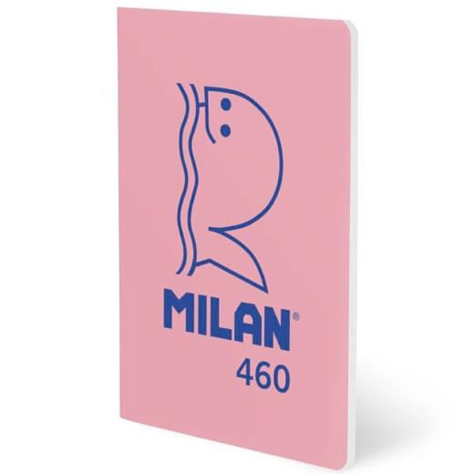 MILAN LIBRETA GRAPADA A5 24H PAPEL BLANCO 95GR LÍNEA 7MM COLECCIÓN 460 SINCE 1918 ROSA - Pack de 6 unidades