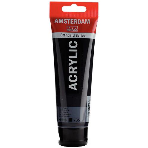 TALENS AMSTERDAM STANDARD SERIES COLORES ACRÍLICOS TUBO 120ML NEGRO ÓXIDO
