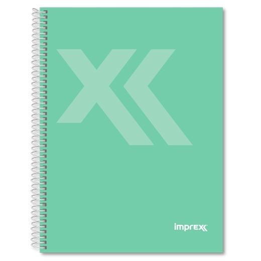 IMPREX CUADERNO ESPIRAL TAPA FORRADA FOLIO 80H 90GR 4X4 VERDE - Pack de 4 unidades