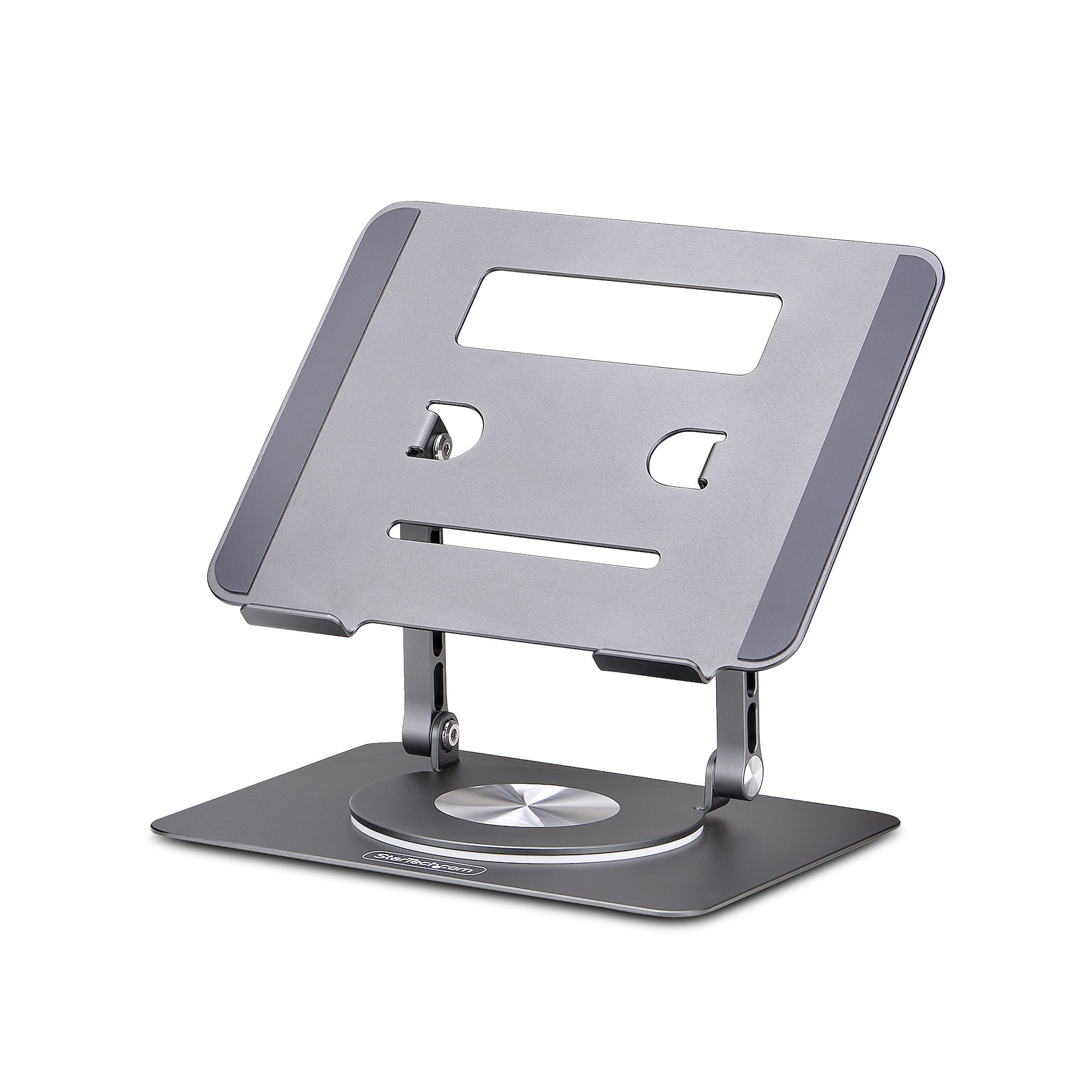 Soporte Elevador de Ordenador Portátil - Base Giratoria de 360 -Base Giratoria de Ordenador para Escritorio - Altura e Inclinación Ajustable - Máx. 5kg - Diseño Portátil