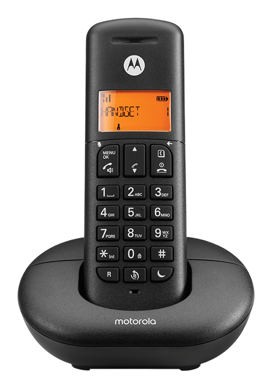 E201 Teléfono DECT Identificador de llamadas Negro