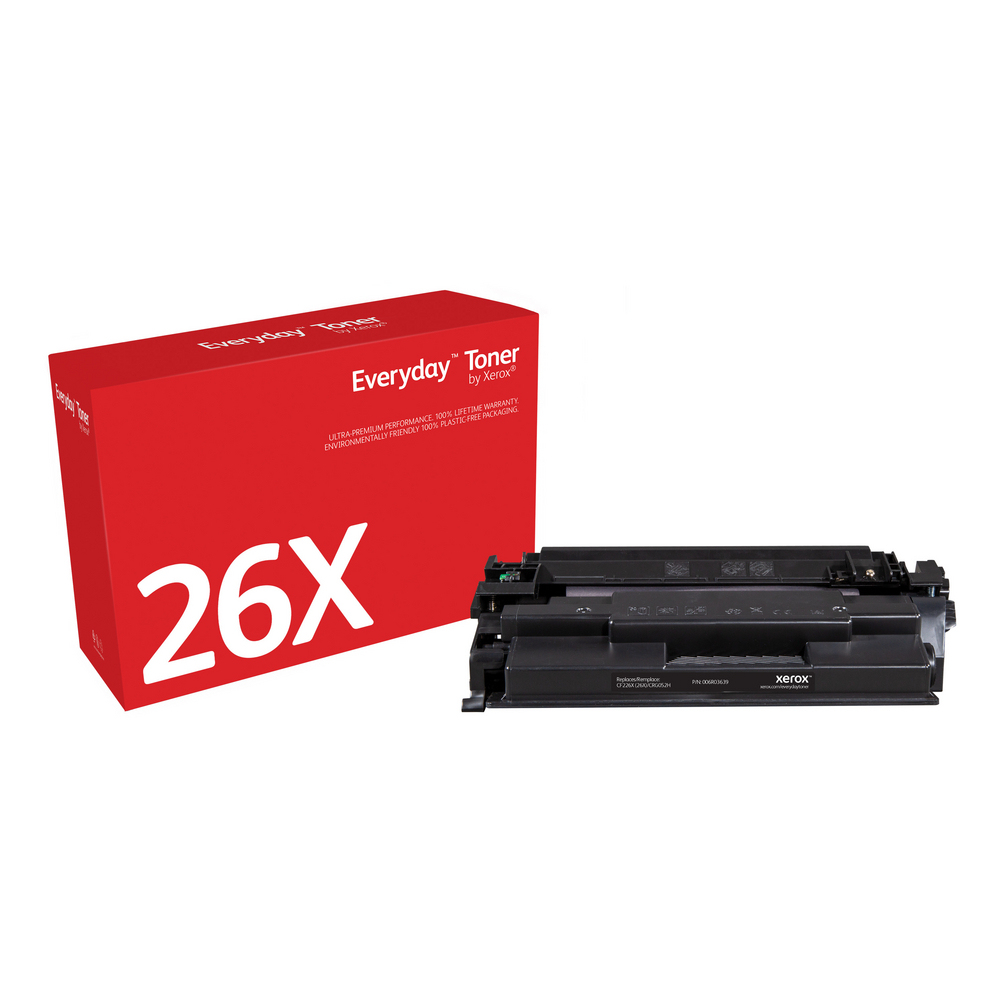Everyday Toner Everyday Negro di Xerox compatibile con HP 26X (CF226X), Capacidad alta
