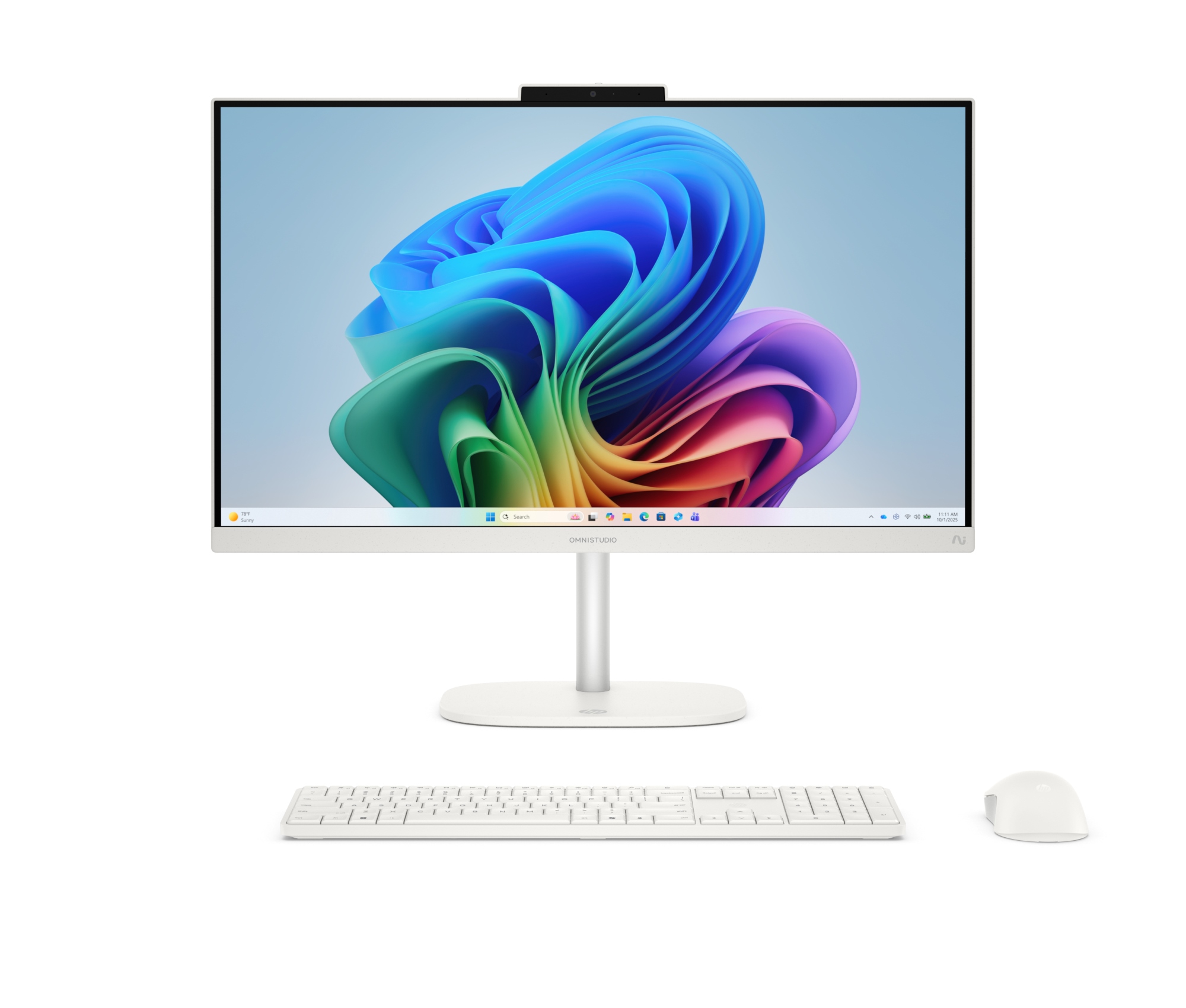 OmniStudio All-in-One Desktop Next Gen AI 24-cy0005ns PC Copilot+ PC Intel Core Ultra 5 322 60,5 cm (23.8") 1920 x 1080 Pixeles 16 GB DDR5-SDRAM 512 GB SSD Windows 11 Home Wi-Fi 7 (802.11be) Blanco