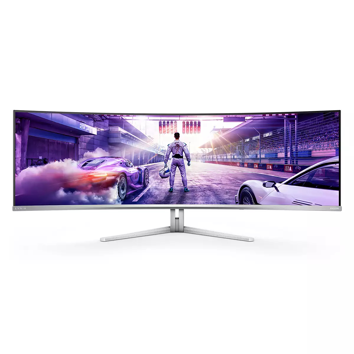 Evnia 8000 49M2C8900L/00 pantalla para PC 124,2 cm (48.9") 5120 x 1440 Pixeles Dual QHD QD-OLED Blanco