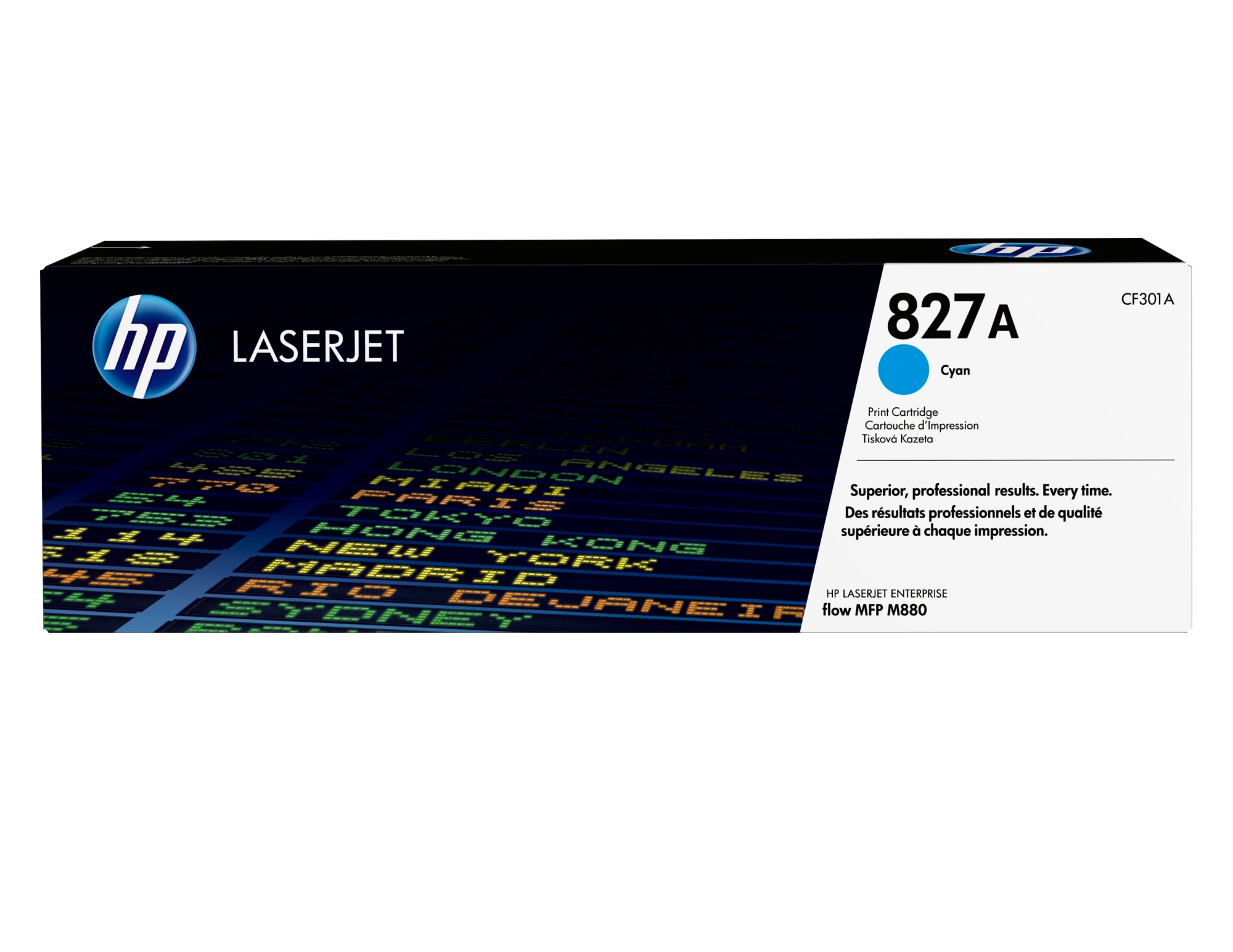 Cartucho de tóner original LaserJet 827A cian