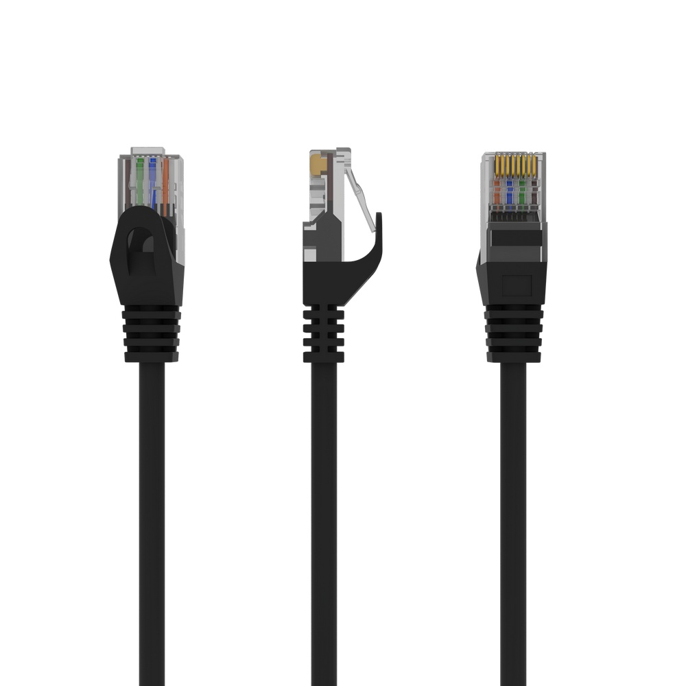 PP6U-2M/BK cable de red Negro Cat6 U/UTP (UTP)