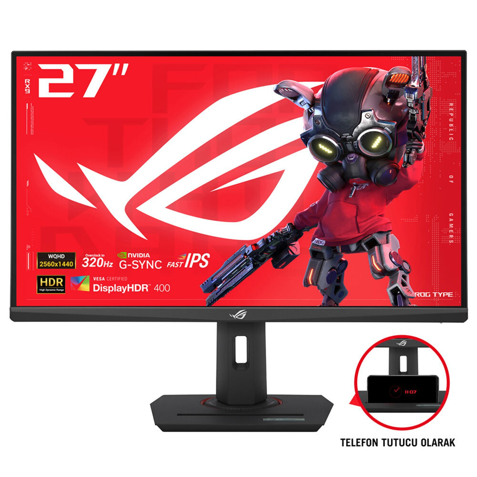 ROG Strix XG27ACMS pantalla para PC 68,6 cm (27") 2560 x 1440 Pixeles Quad HD LCD Negro