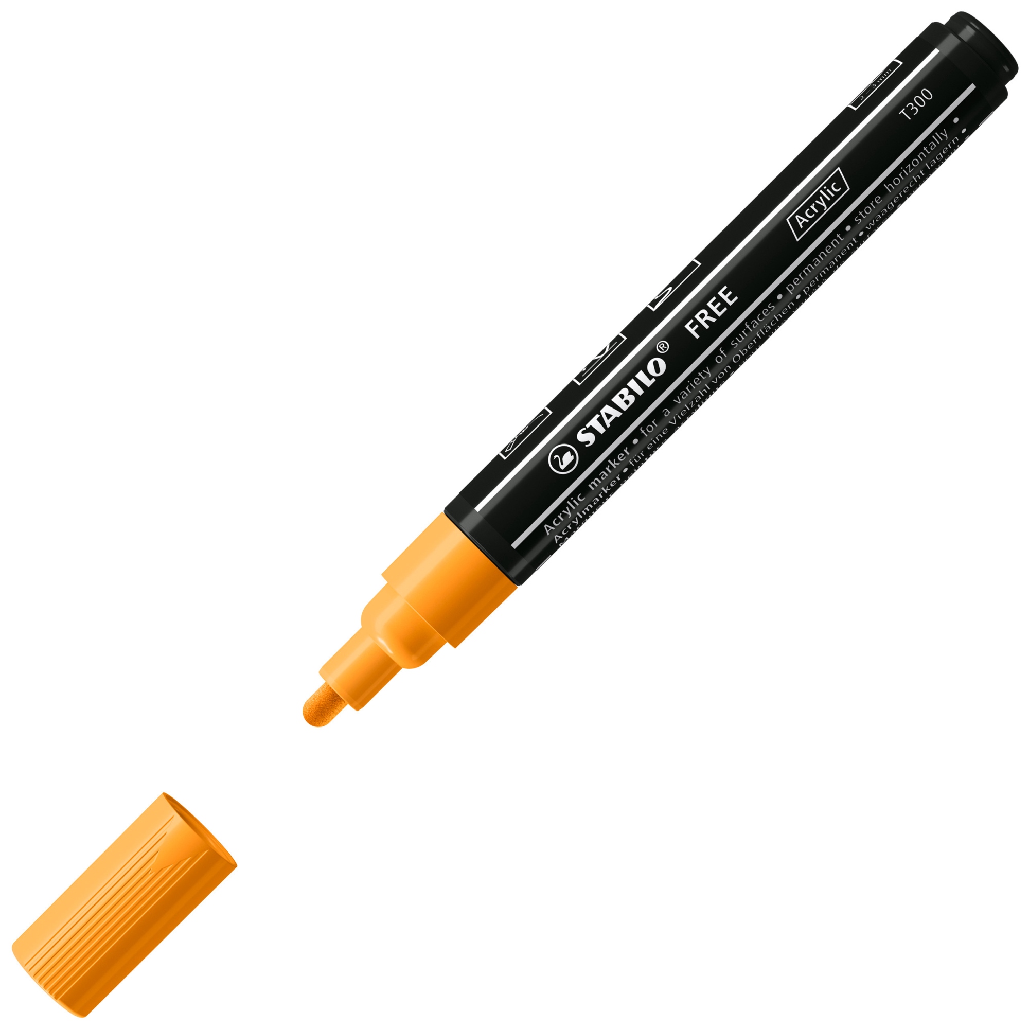 FREE Acrylic marcador 1 pieza(s) Punta redonda Naranja