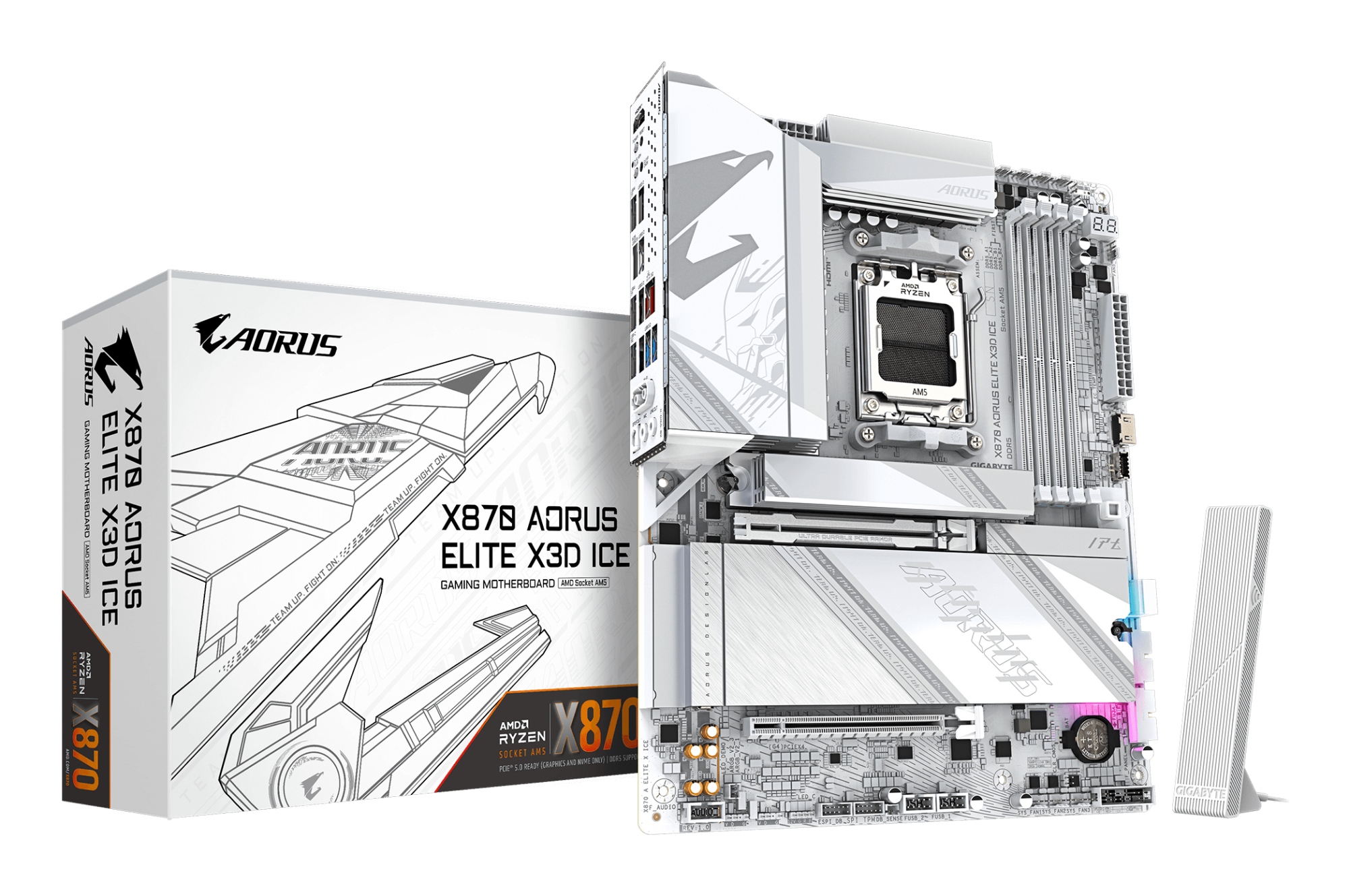 X870 AORUS ELITE X3D ICE Placa Base