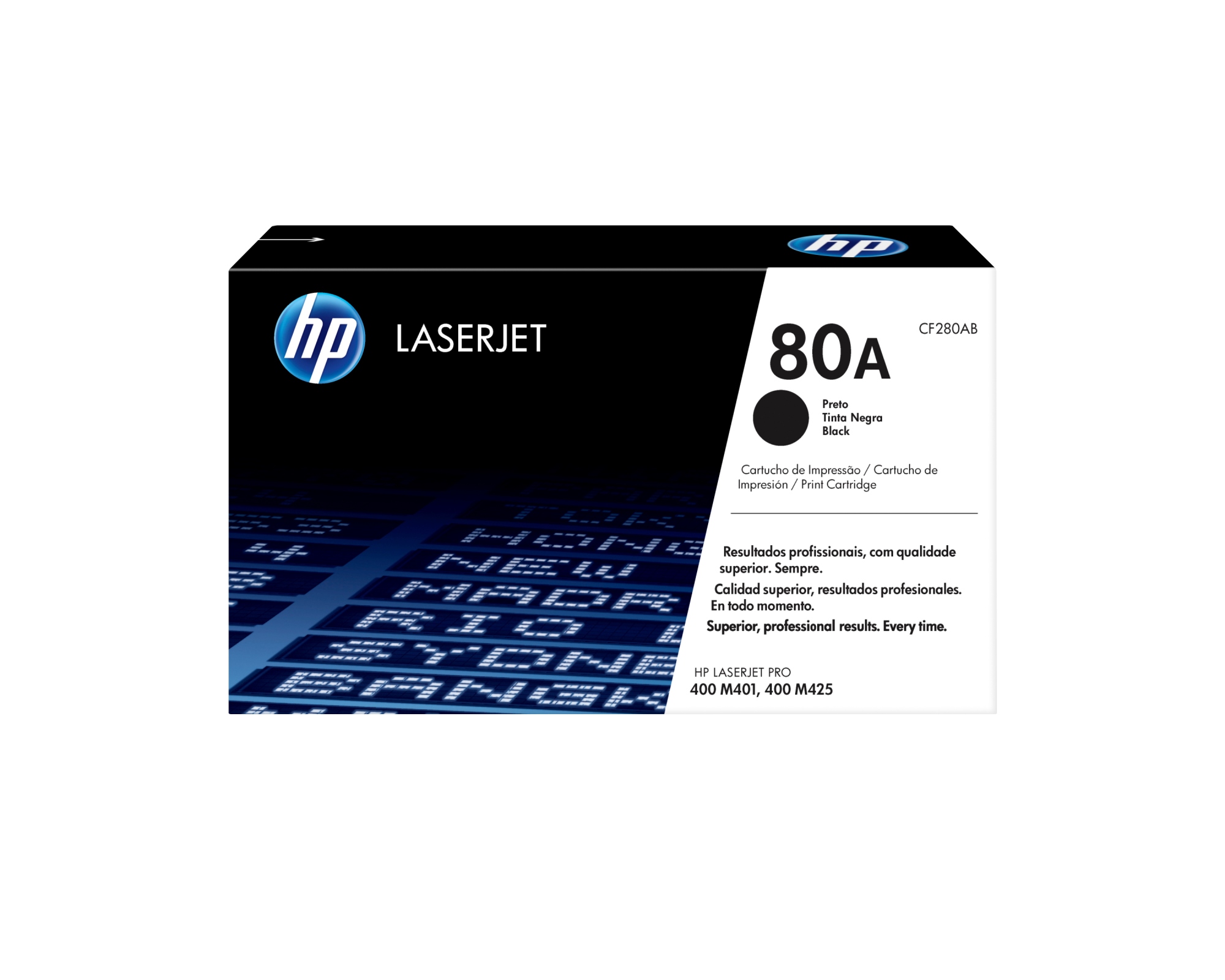 Cartucho de tóner original LaserJet 80A negro