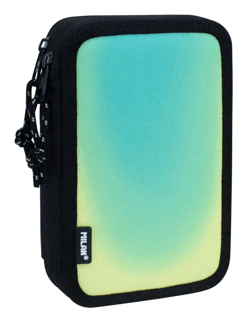 081264SNK1GR caja de lápices Estuche suave Poliéster Negro, Verde