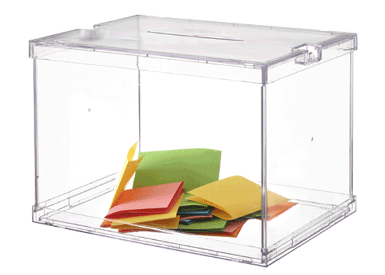 6158 CS TP caja para dinero en efectivo Metacrilato Transparente
