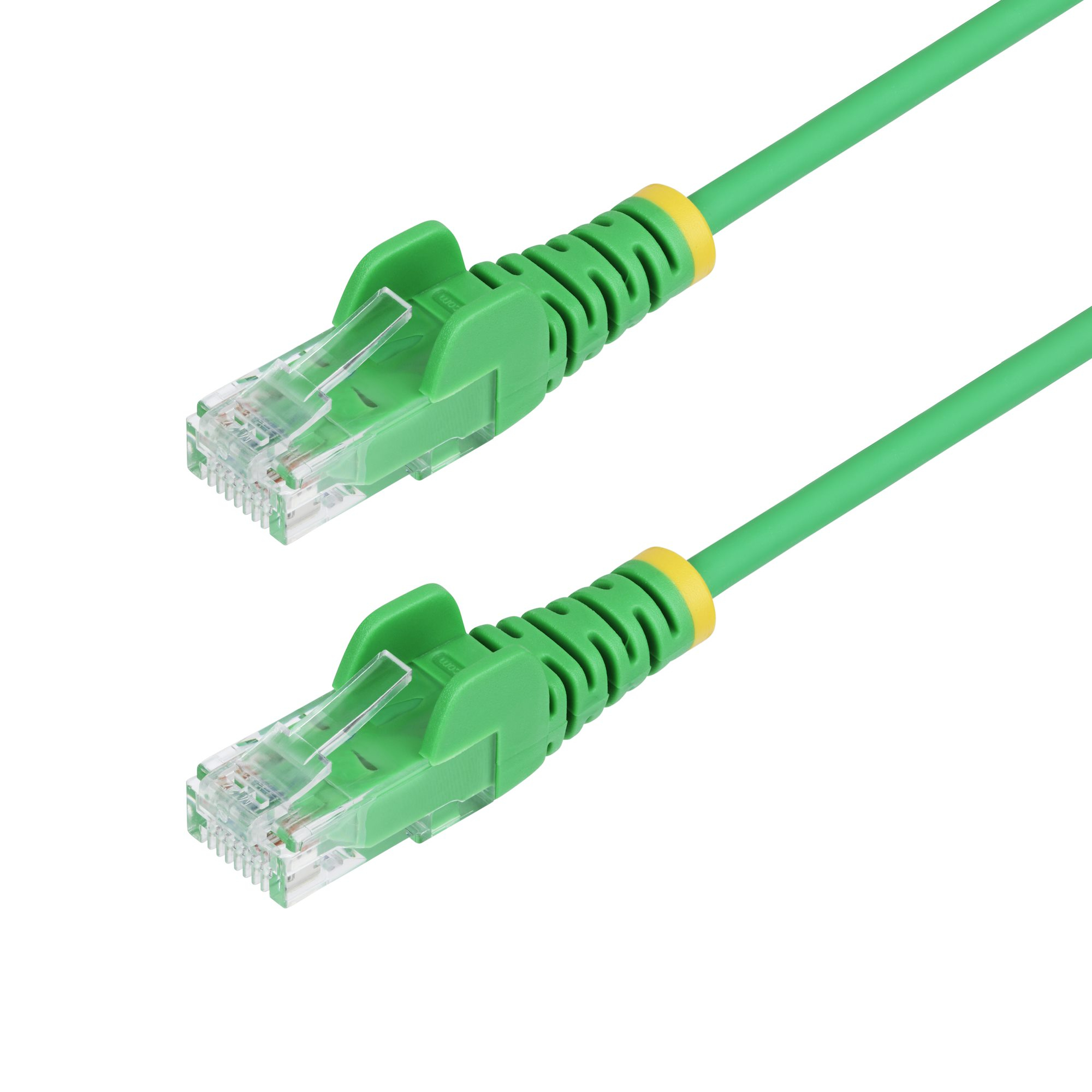 Cable de Red Ethernet CAT6 Delgado sin Enganches Verde de 10m - Cable RJ45 Snagless Slim de 28AWG - Alambre de Cobre Puro - PoE 100W - con Alivios de Tensión - LSZH - Probado con Fluke