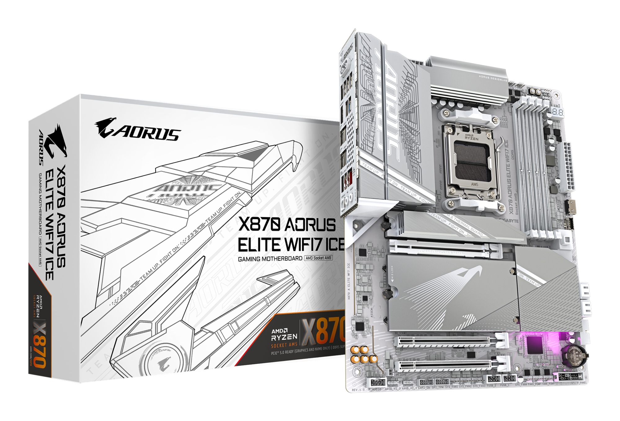 X870 AORUS ELITE WIFI7 ICE Placa Base