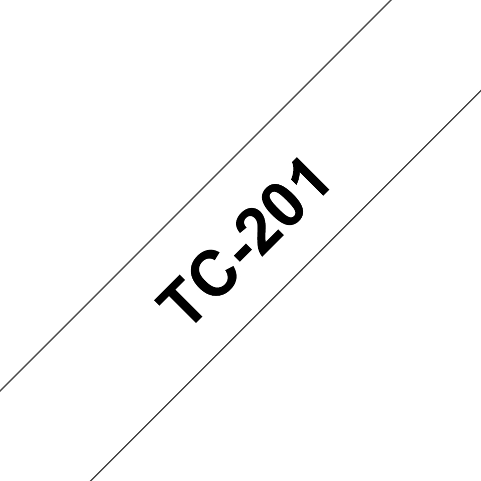 TC-201 cinta para impresora de etiquetas Negro sobre blanco