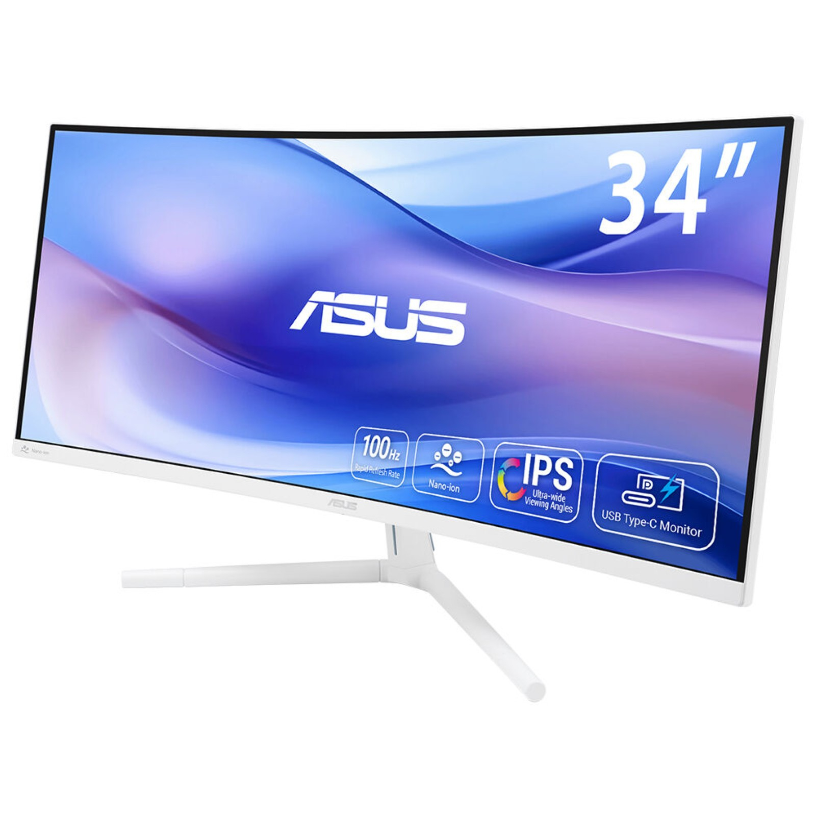 VU34WCIP-W pantalla para PC 86,4 cm (34") 3440 x 1440 Pixeles Wide Quad HD Blanco