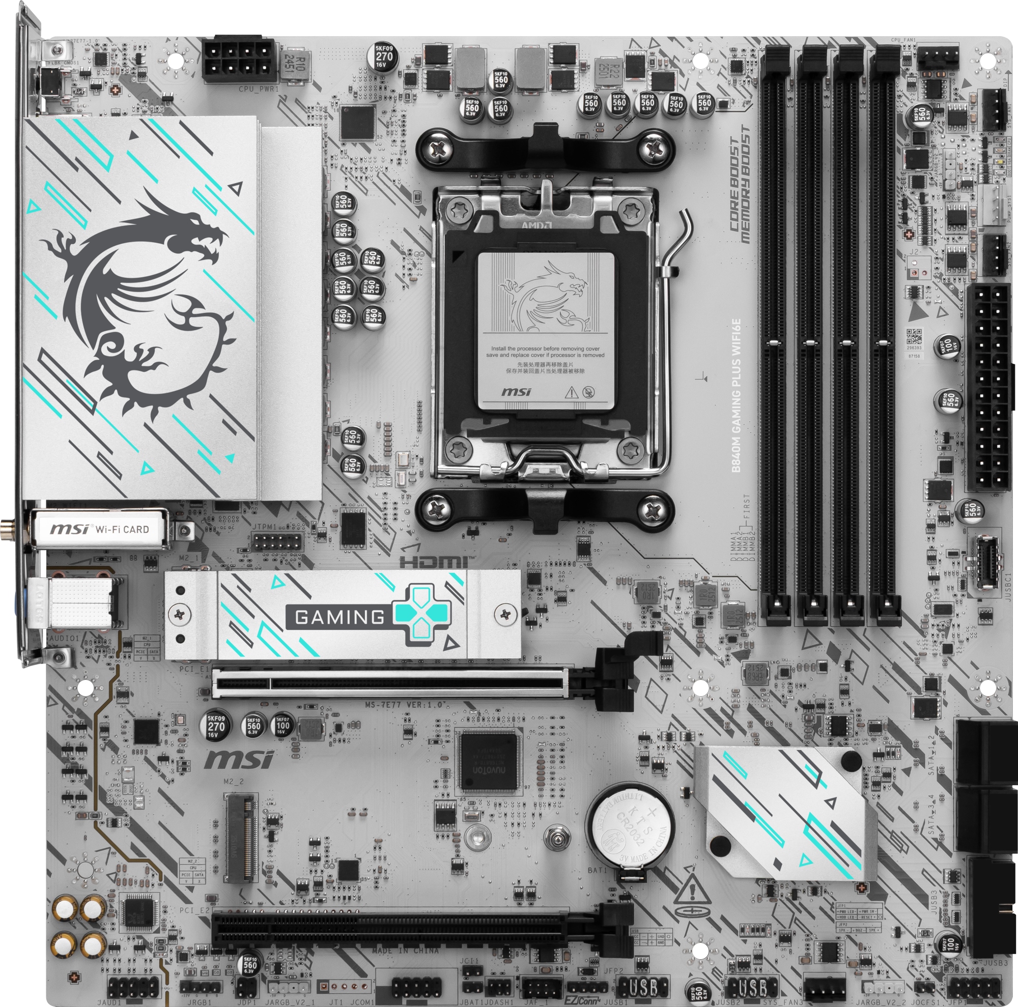 B840M GAMING PLUS WIFI6E placa base AMD B840 Zócalo AM5 micro ATX
