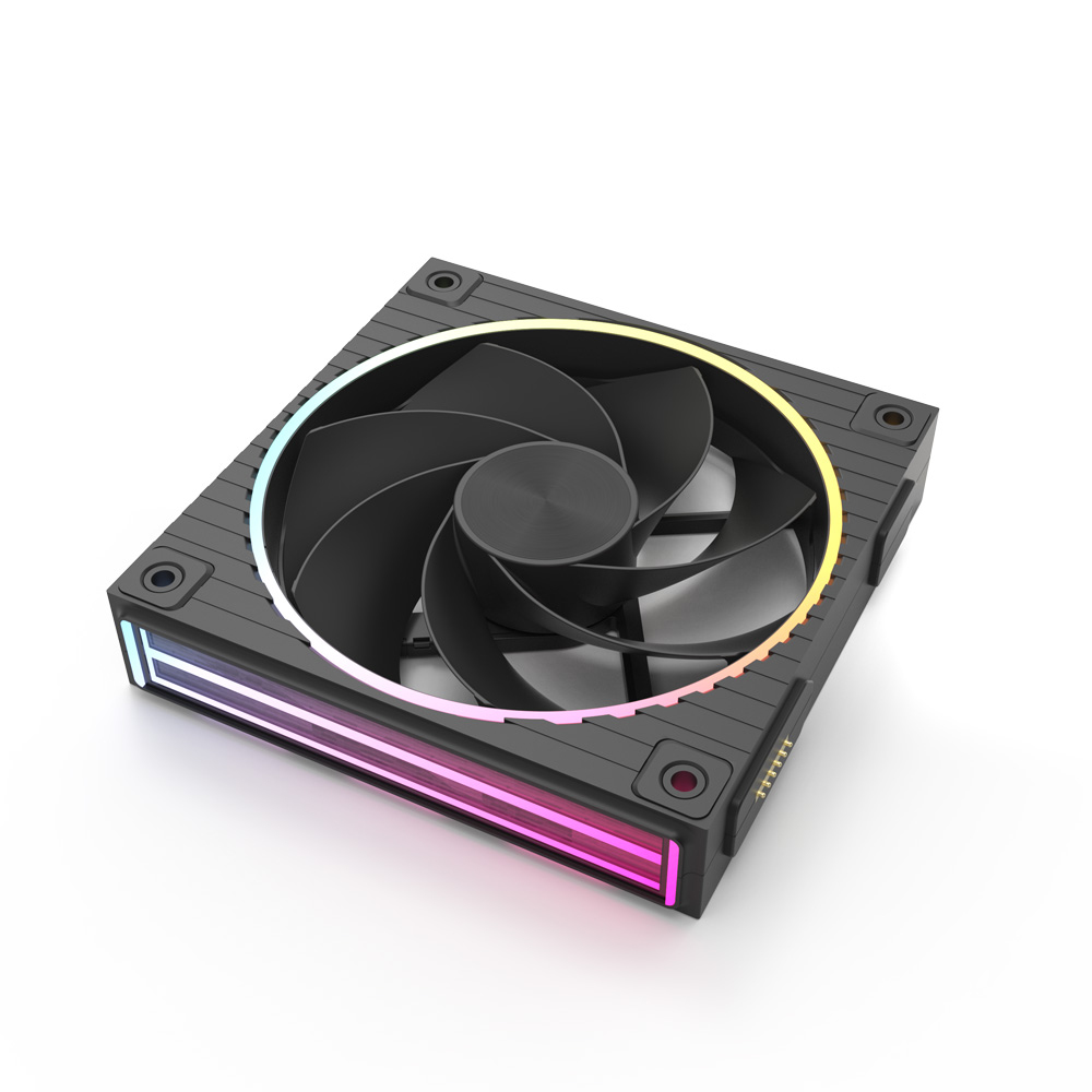 ZM-DF120R Placa base Ventilador 12,4 cm Negro 1 pieza(s)