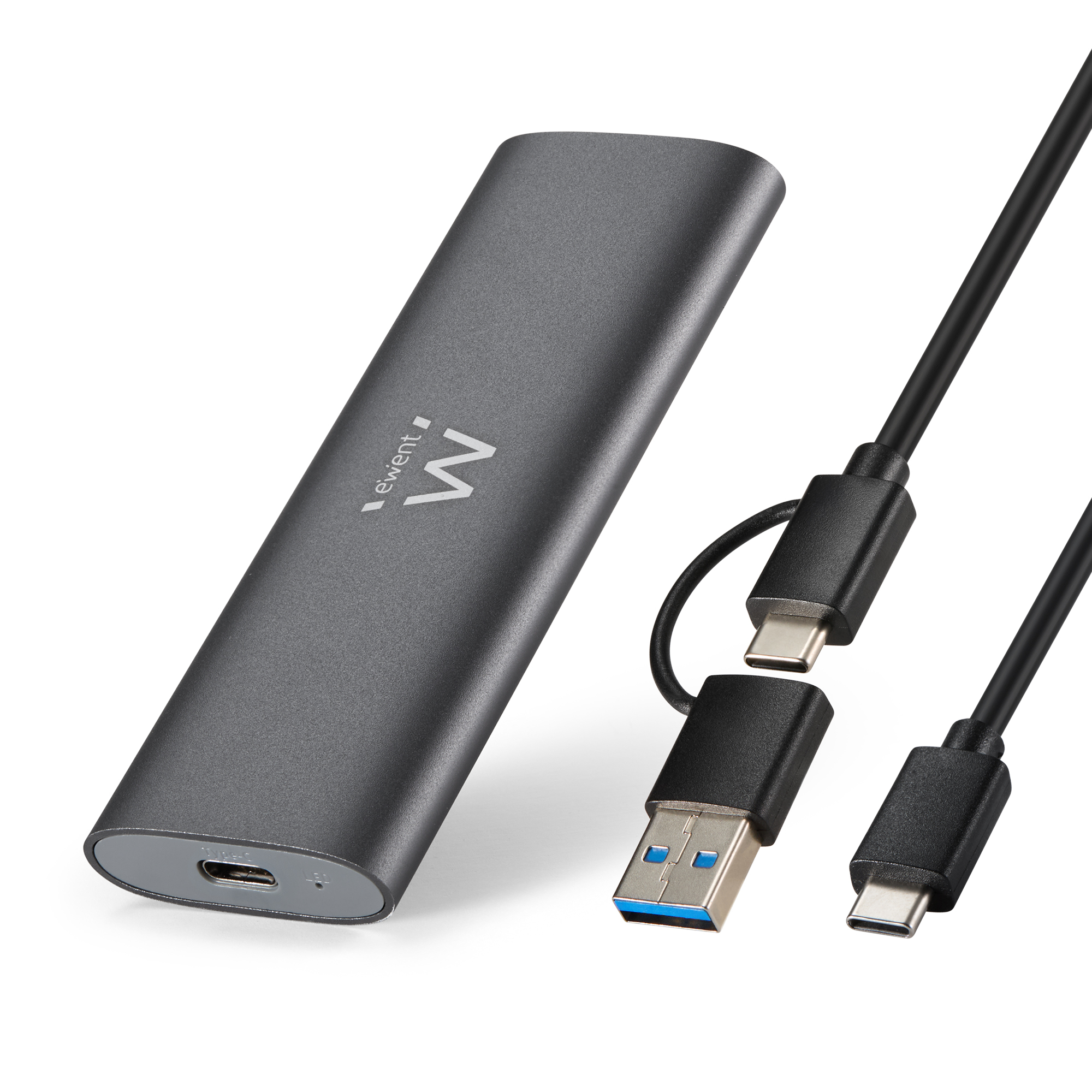 EW7060 caja para disco duro externo Caja externa para unidad de estado sólido (SSD) Gris Oscuro