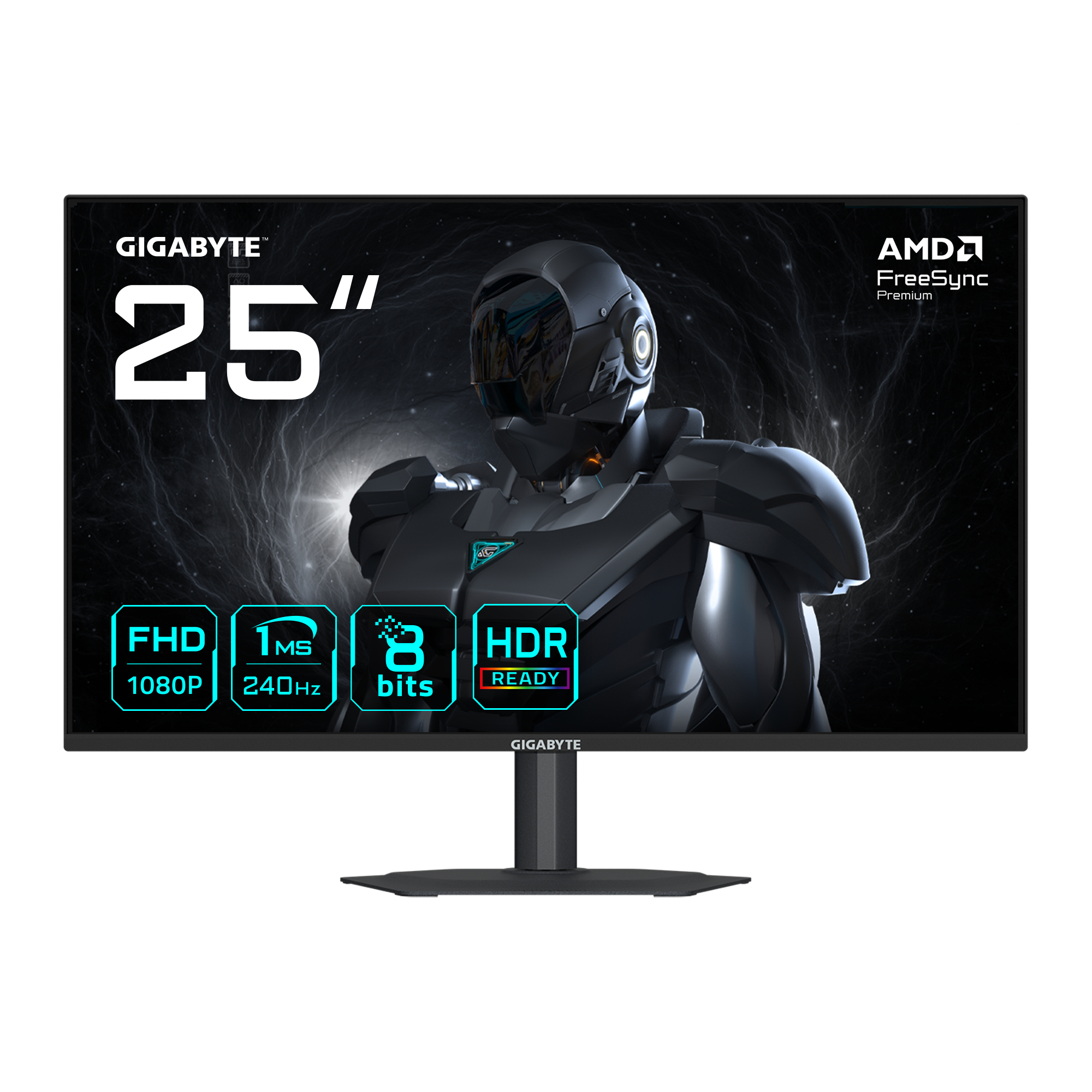 G25F2A Monitor Gaming 25" FHD - 1920 x 1080, 240Hz, 1ms, 300 cd/m², Display HDR 10, HDMI 2.0, DisplayPort 1.4