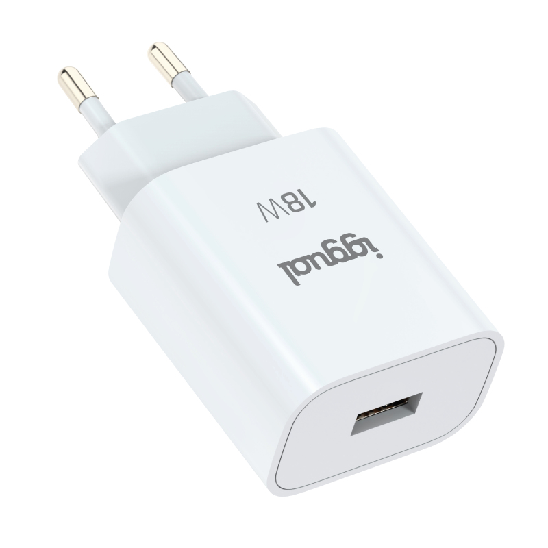Cargador 1xUSB carga rápida QC3.0 18W