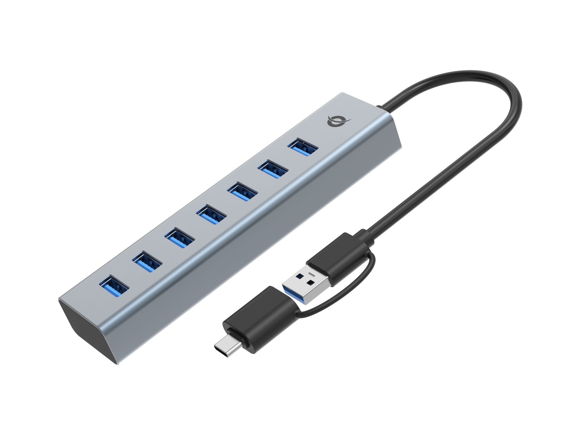 HUBBIES21G hub de interfaz USB 3.2 Gen 1 (3.1 Gen 1) Type-A 5000 Mbit/s Gris