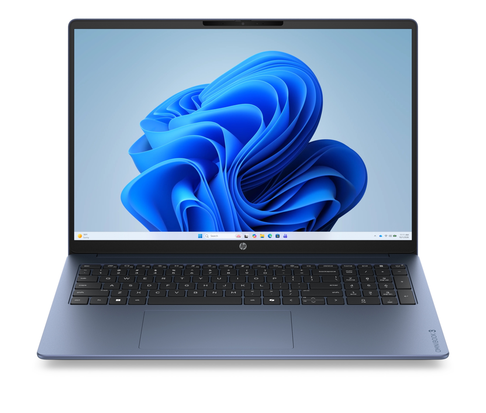 OmniBook 3 16-by0062ns AMD Ryzen 5 40 Portátil 40,6 cm (16") 2K 8 GB LPDDR5-SDRAM 512 GB SSD Wi-Fi 6 (802.11ax) Windows 11 Home Azul, Gris