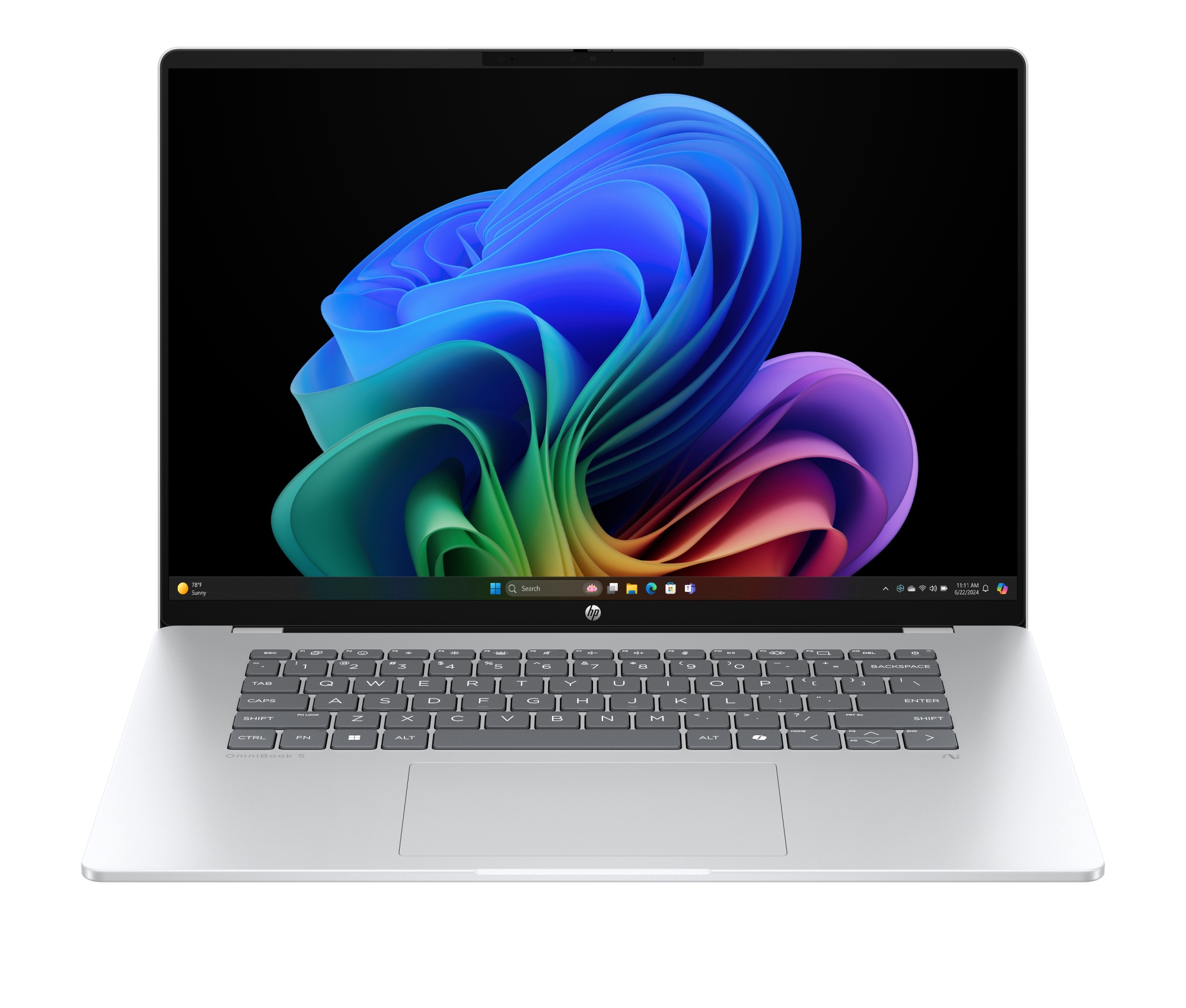 OmniBook 5 Laptop Next Gen AI 16-bf0005nsx Copilot+ PC Snapdragon X1-26-100 Portátil 40,6 cm (16") 2K 16 GB LPDDR5x-SDRAM 512 GB SSD Wi-Fi 6E (802.11ax) Windows 11 Home Plata