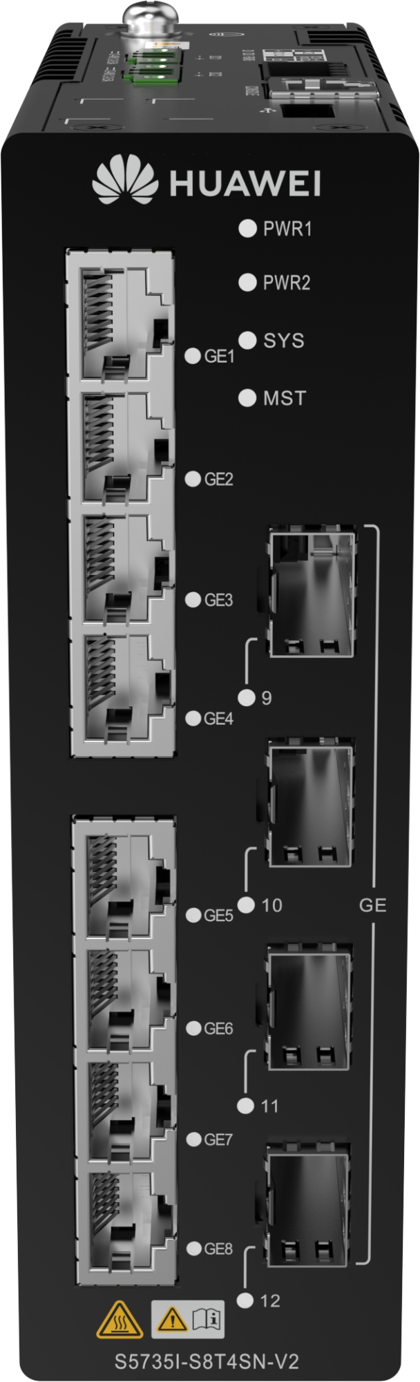 CloudEngine S5735I-S8T4SN-V2 Gestionado Gigabit Ethernet (10/100/1000) Negro