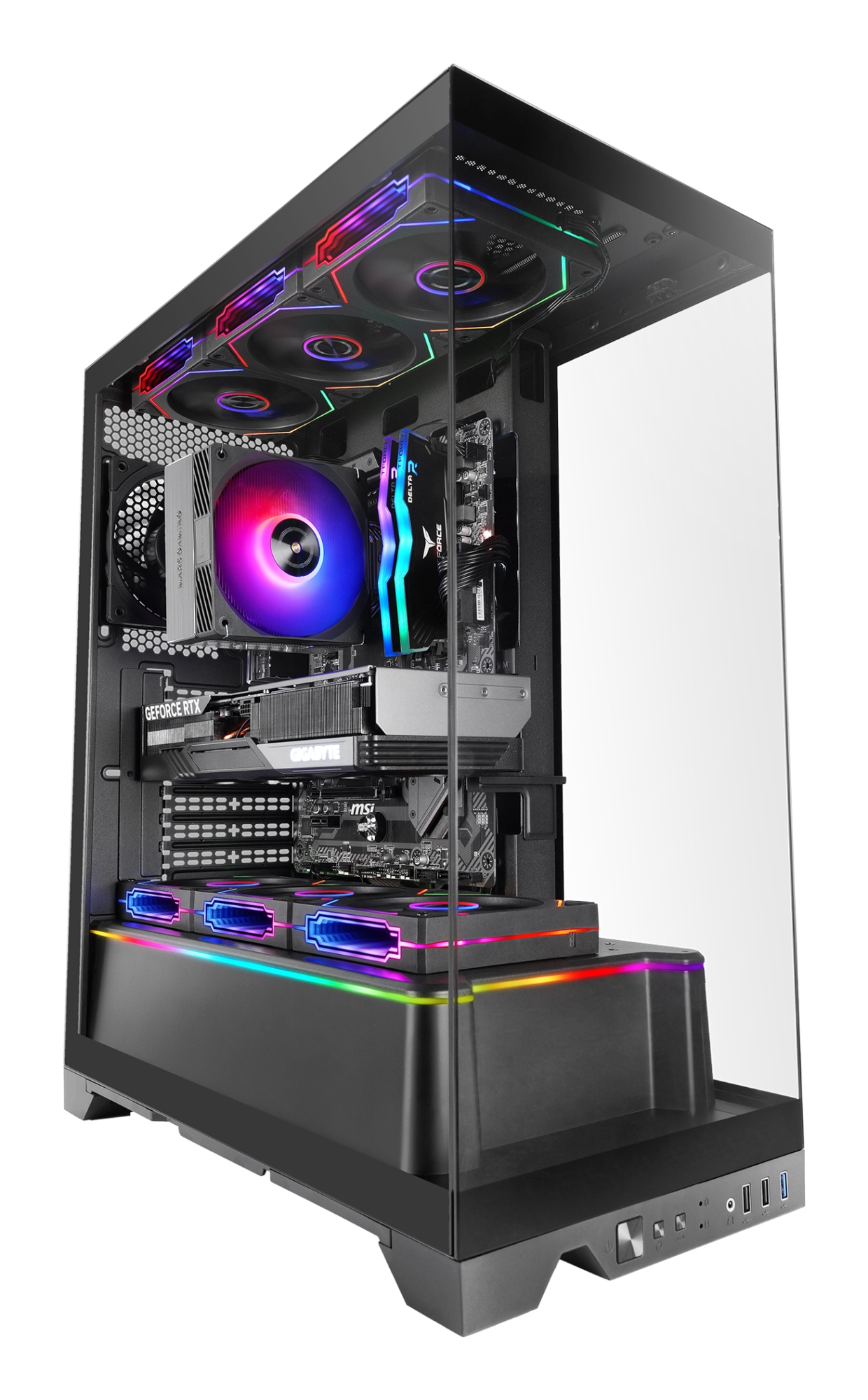 MCPRISMA carcasa de ordenador Midi Tower Negro